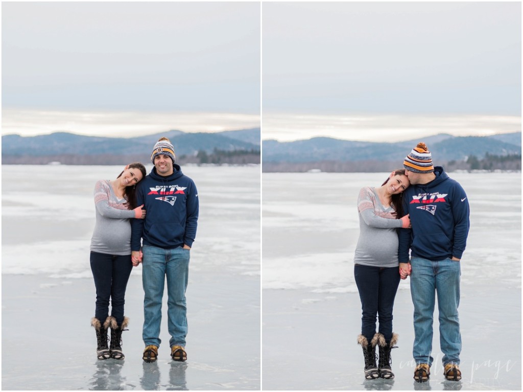 Ossipee Lake Freedom New Hampshire Outdoor Winter Maternity Session00001