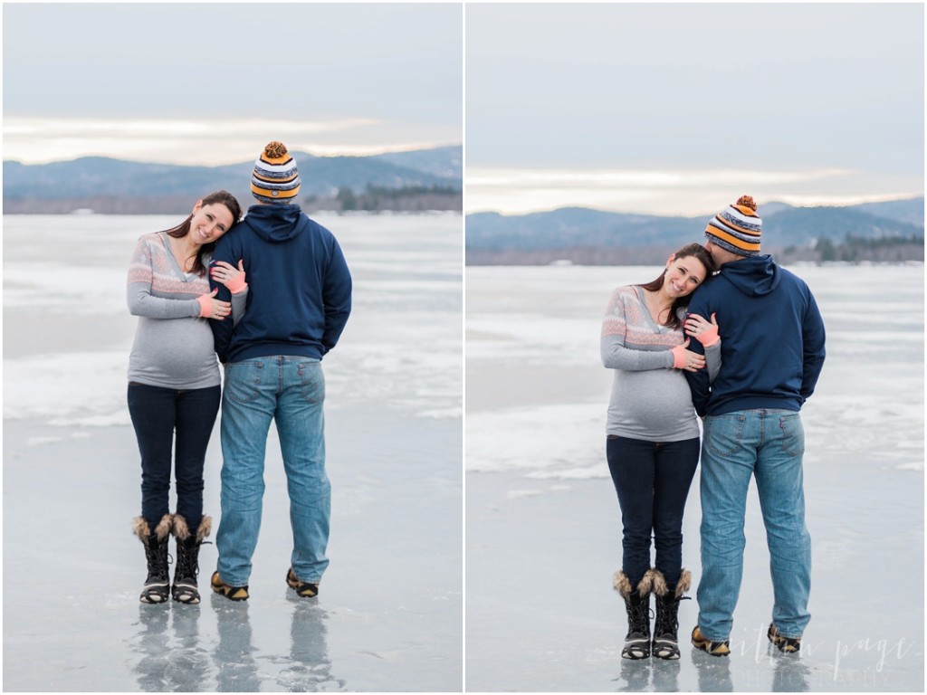 Ossipee Lake Freedom New Hampshire Outdoor Winter Maternity Session00004