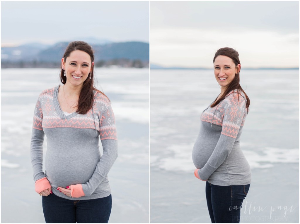 Ossipee Lake Freedom New Hampshire Outdoor Winter Maternity Session00006