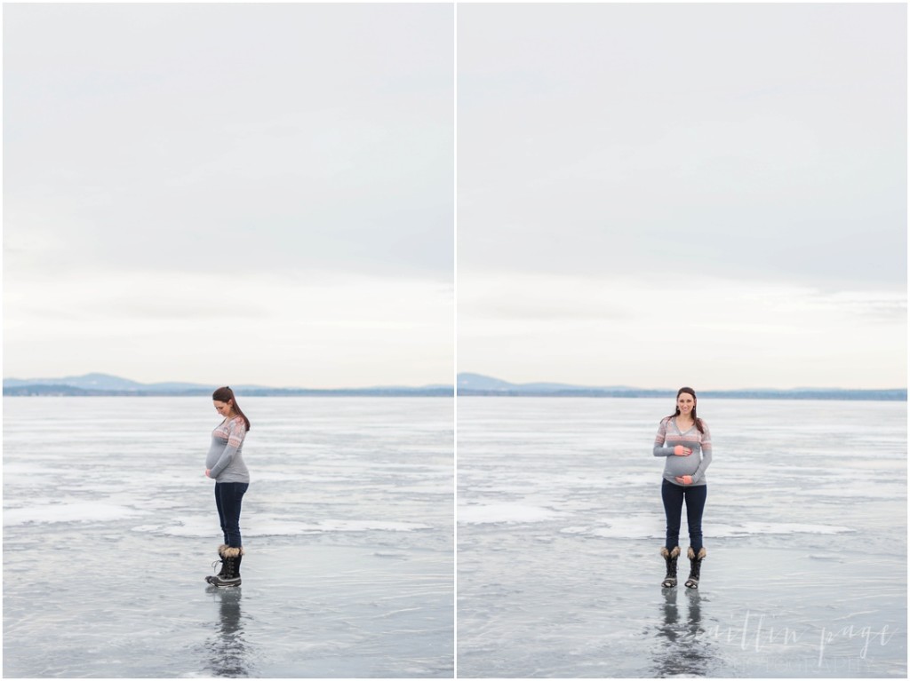 Ossipee Lake Freedom New Hampshire Outdoor Winter Maternity Session00008
