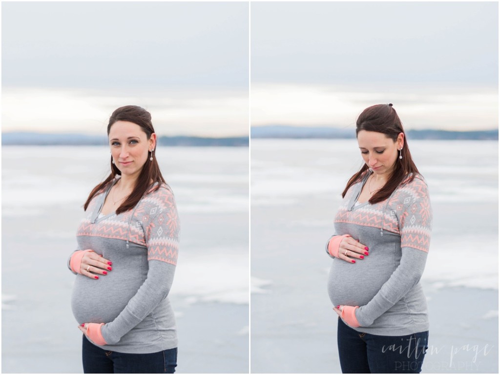 Ossipee Lake Freedom New Hampshire Outdoor Winter Maternity Session00010