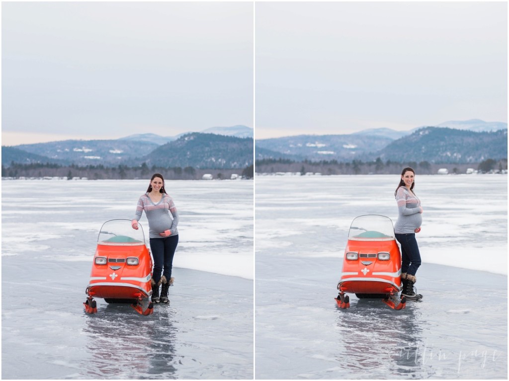 Ossipee Lake Freedom New Hampshire Outdoor Winter Maternity Session00016