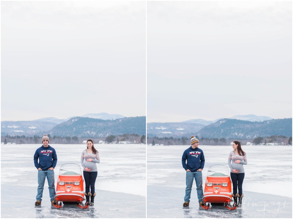 Ossipee Lake Freedom New Hampshire Outdoor Winter Maternity Session00018
