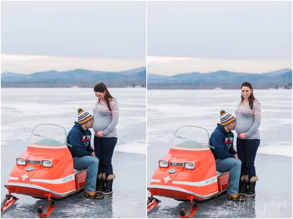 Ossipee Lake Freedom New Hampshire Outdoor Winter Maternity Session00020