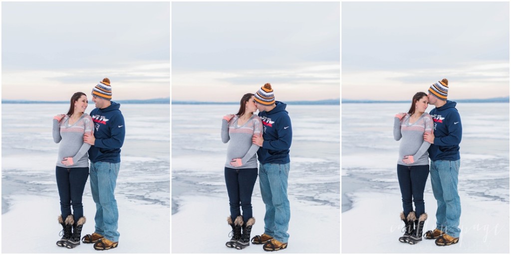 Ossipee Lake Freedom New Hampshire Outdoor Winter Maternity Session00021