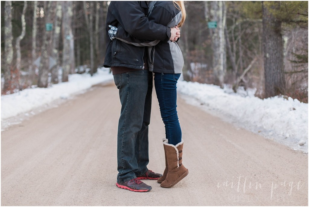 Chocorua Lake New Hampshire Outdoor Winter Engagement Shoot Caitlin Page Photography 00022