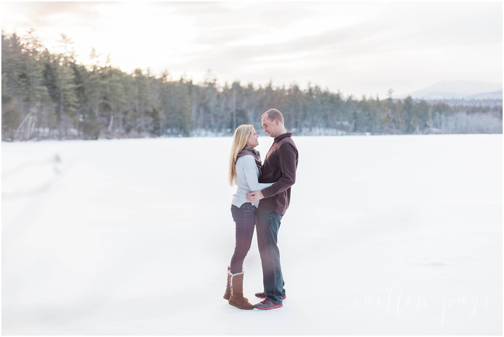 Chocorua Lake New Hampshire Outdoor Winter Engagement Shoot Caitlin Page Photography 00025