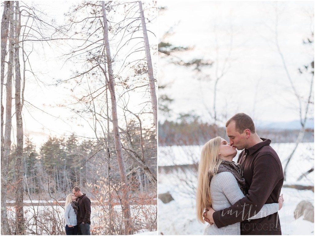 Chocorua Lake New Hampshire Outdoor Winter Engagement Shoot Caitlin Page Photography 00027