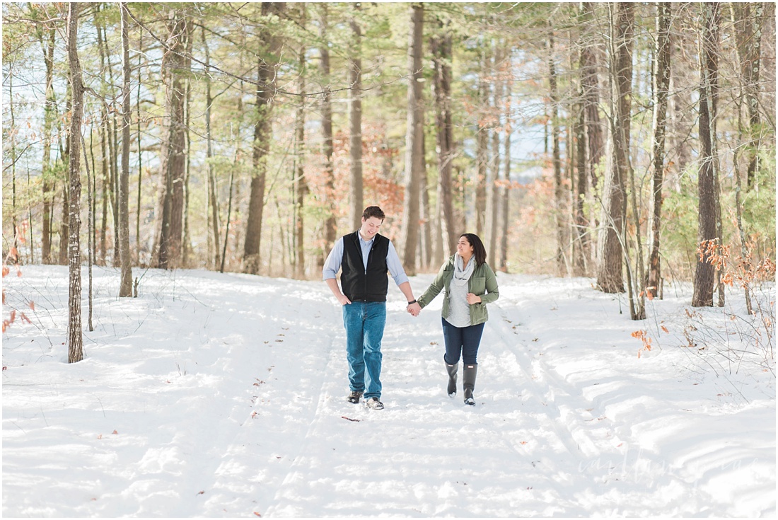 Massabesic Lake Winter Outdoor Engagement Session Auburn New Hampshire Caitlin Page Photography_0010