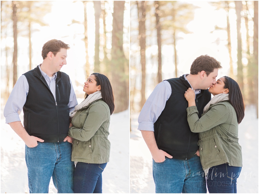 Massabesic Lake Winter Outdoor Engagement Session Auburn New Hampshire Caitlin Page Photography_0020