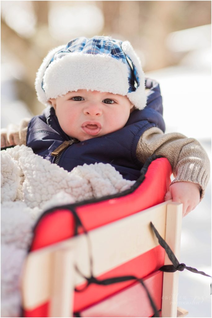Baby in sled