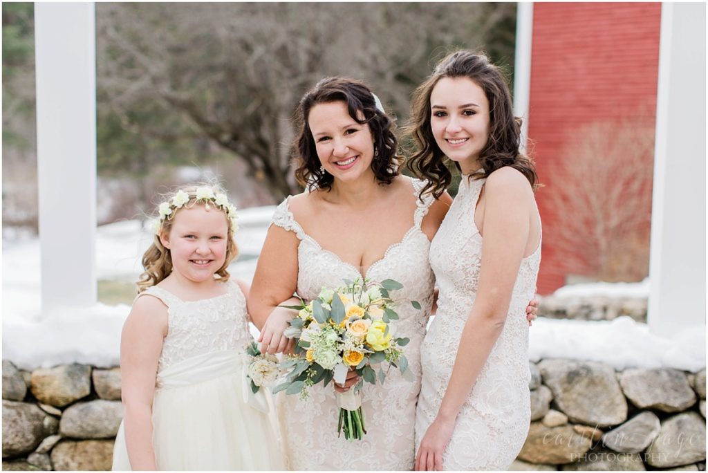Bride with her daughters