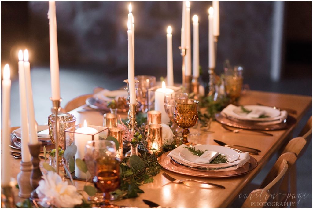 wedding-table-with-copper-accents-and-candles