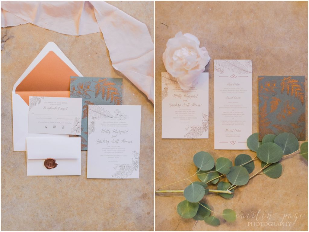 Wedding-invitations-with-eucalyptus-branches-and-gold-foil