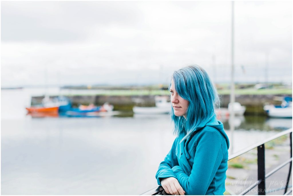 girl with blue hair in galway ireland