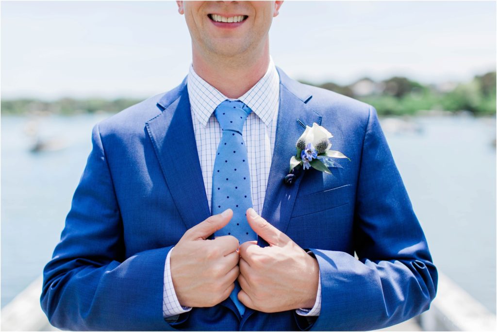 groom with boutonniere