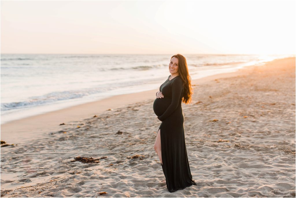 pregnant woman wearing formal gown
