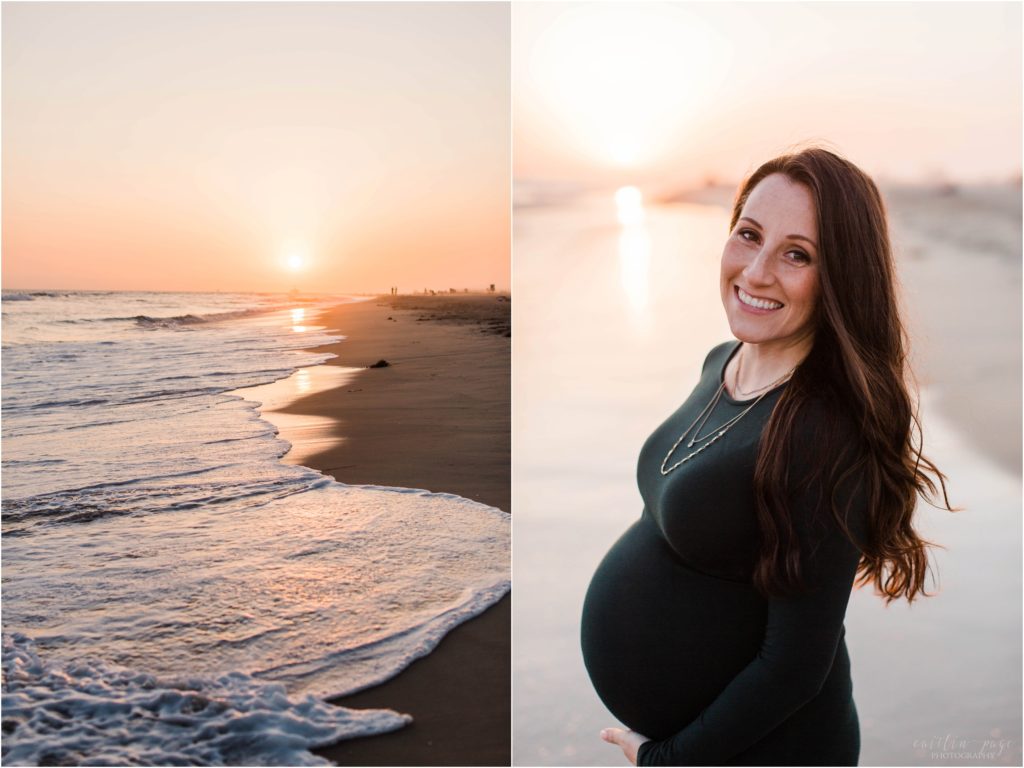 pregnant woman and beach
