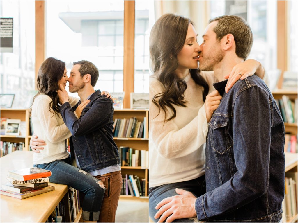 couple kissing portland oregon