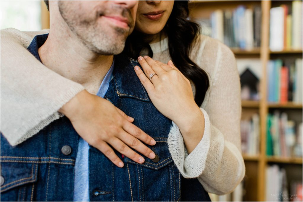 engagement ring at powells bookstore portland oregon