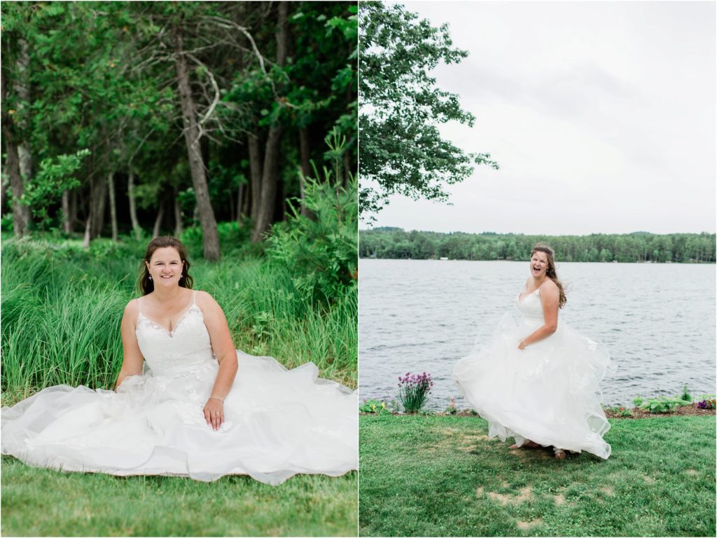 bridal portraits at lake