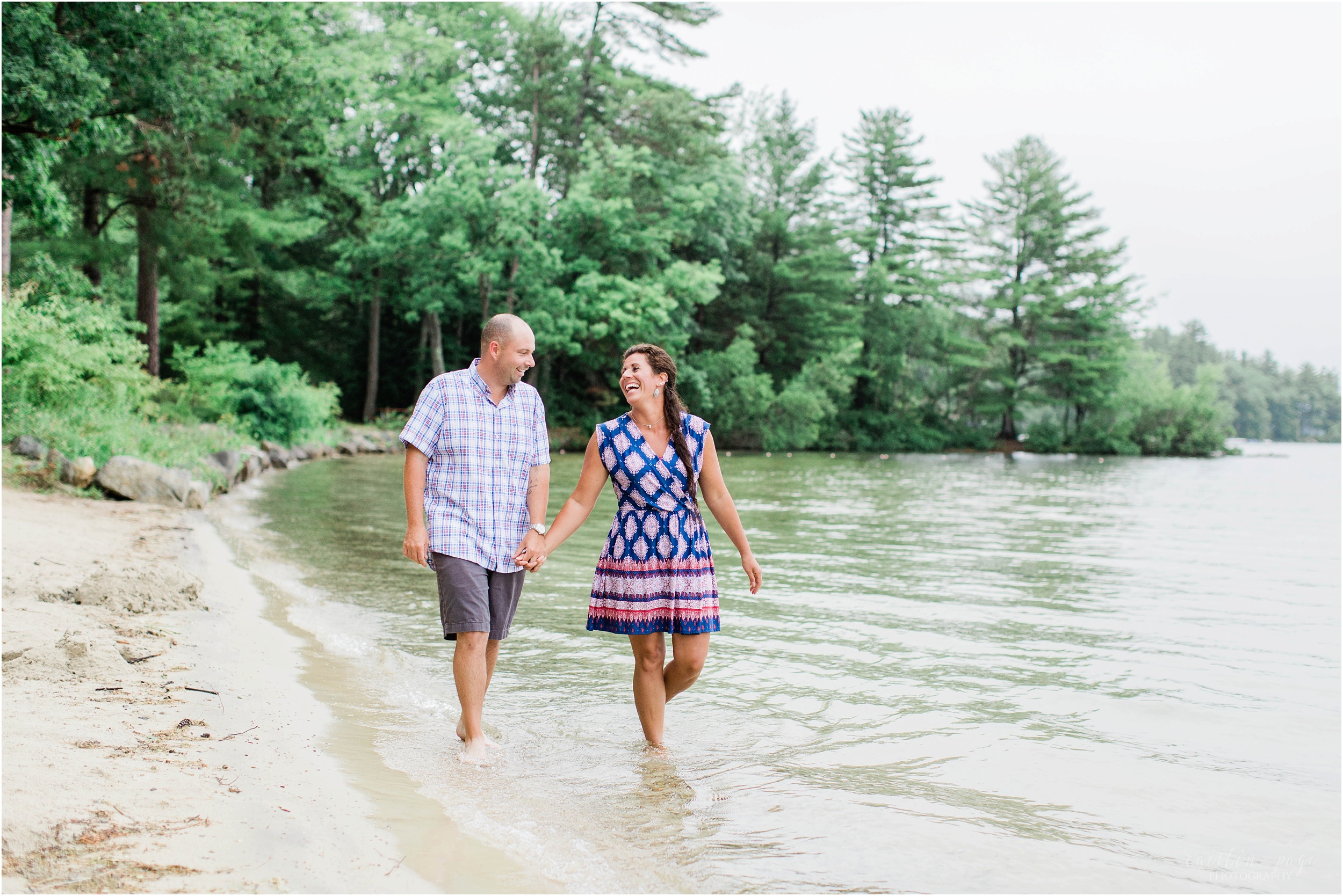 man and woman walking in lake wentworth