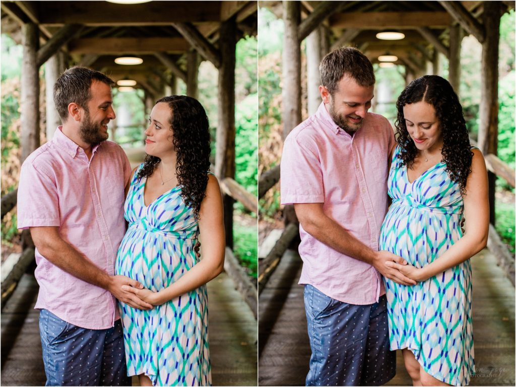 maternity session with couple church landing meredith new hampshire