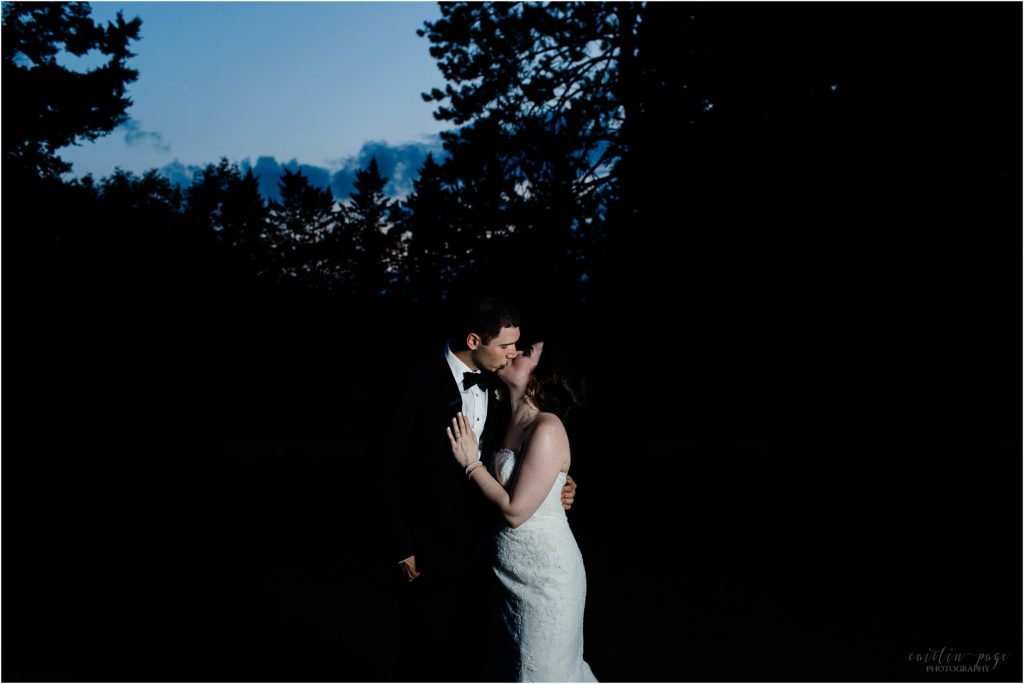 bride and groom at sunset wentworth inn jackson new hampshire