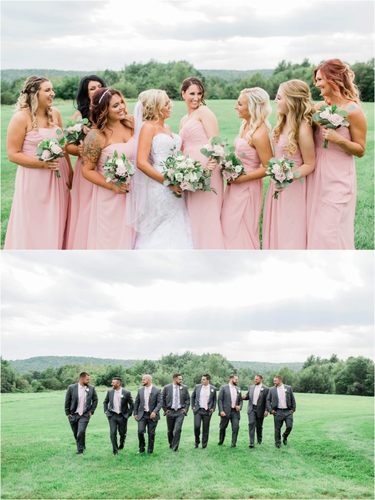 bridal party details in field