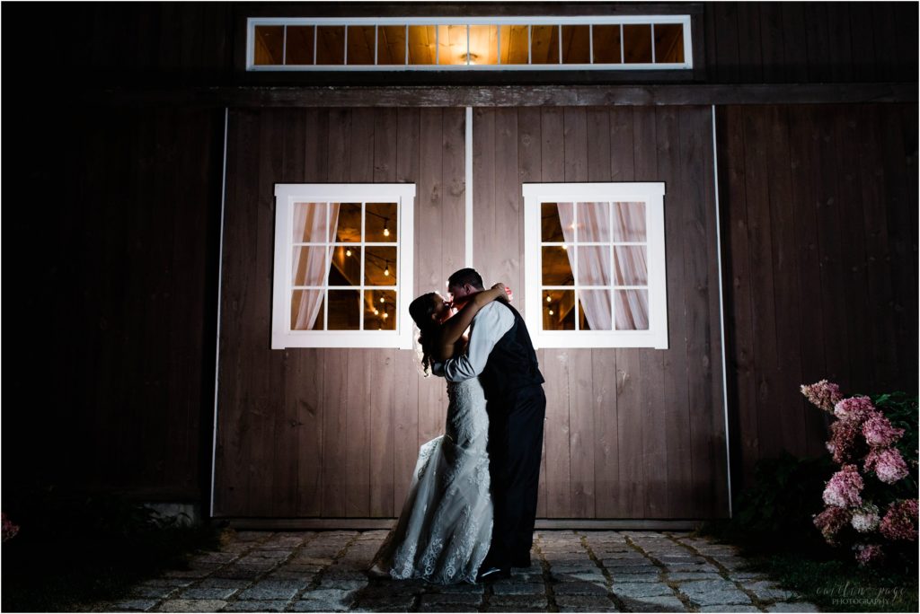 bride and groom night portrait locke falls farm