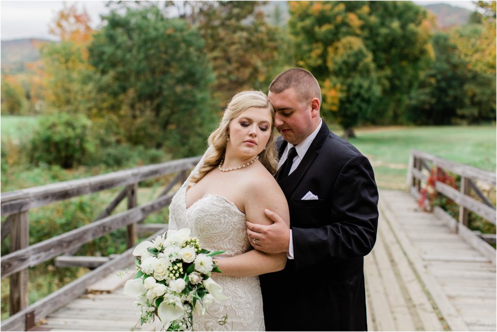 bride and groom together eagle mountain house jackson new hampshire