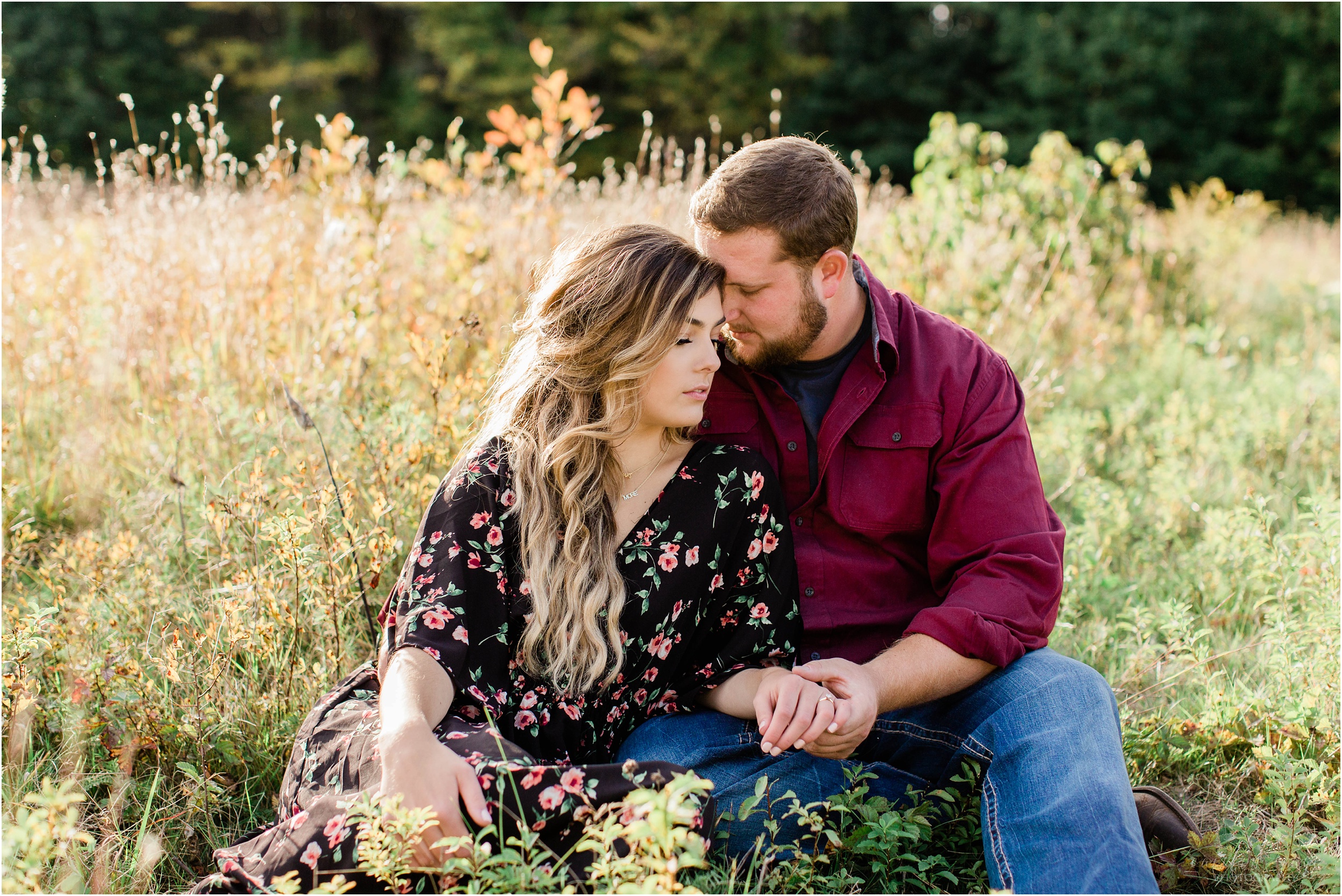 couple together in field