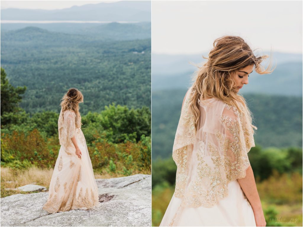 foss fountain styled shoot champagne dress
