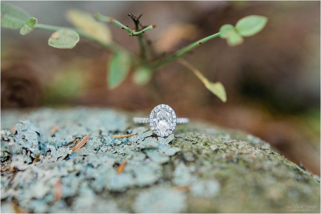 engagement ring on granite lake winnipesaukee nh