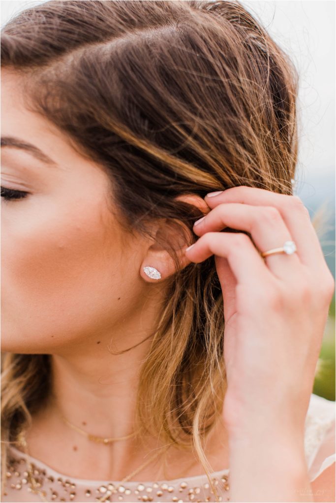 diamond shaped stud earrings