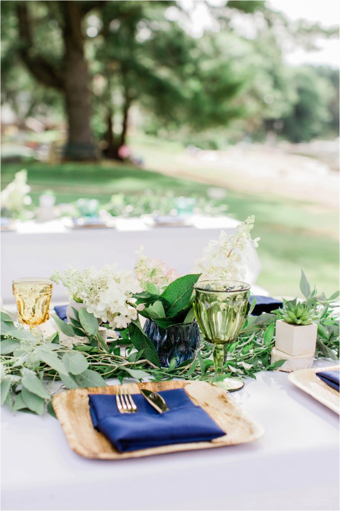 summer bridal shower place setting
