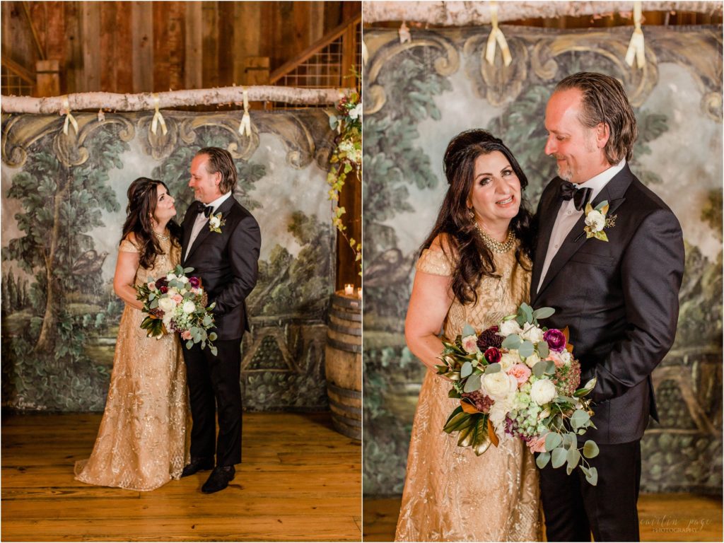 bride and groom handprinted backdrop