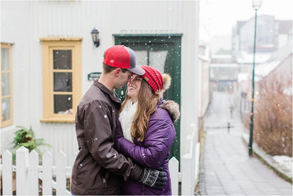 winter couples photo in reykjavik iceland