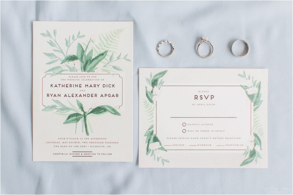 wedding invitations with wedding rings