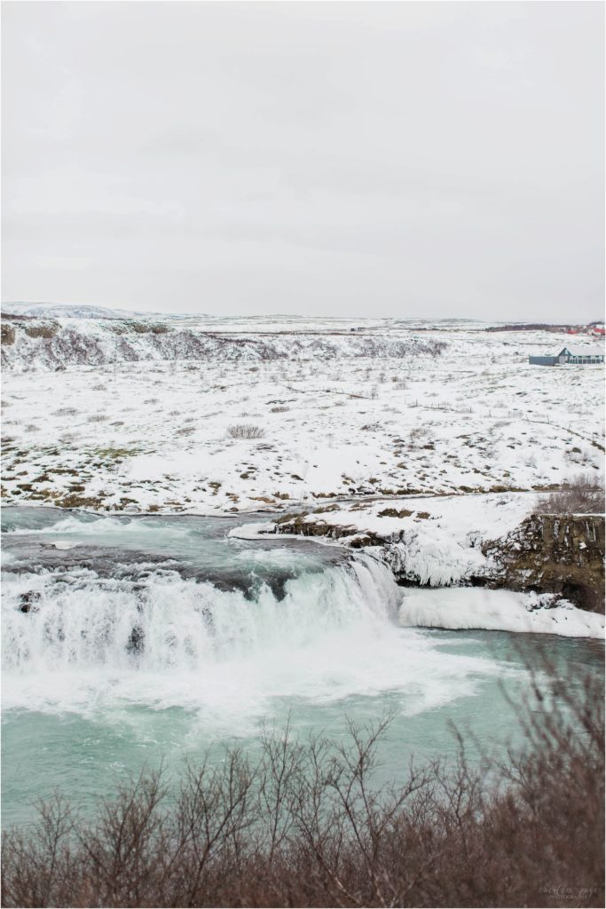 winter waterfall iceland
