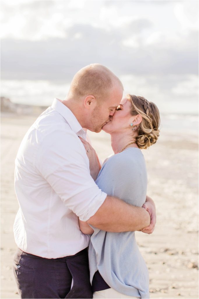 couple kissing engagement photos plymouth massachusetts