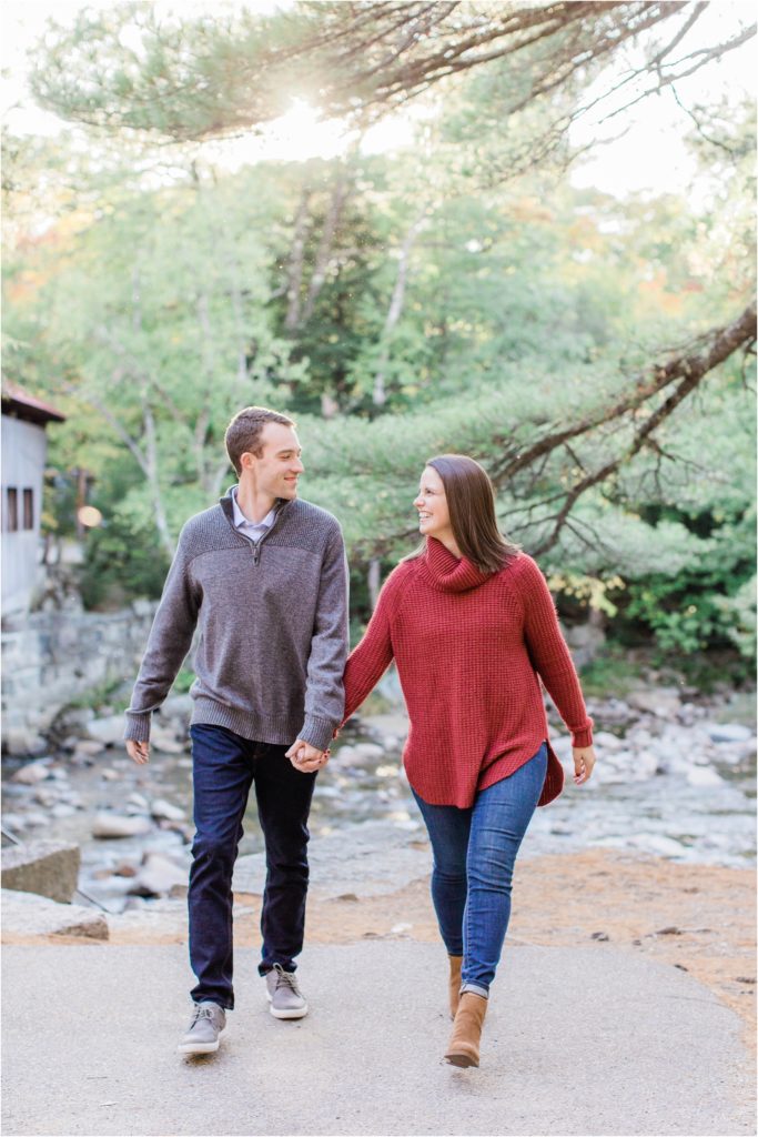 couple walking at sunset