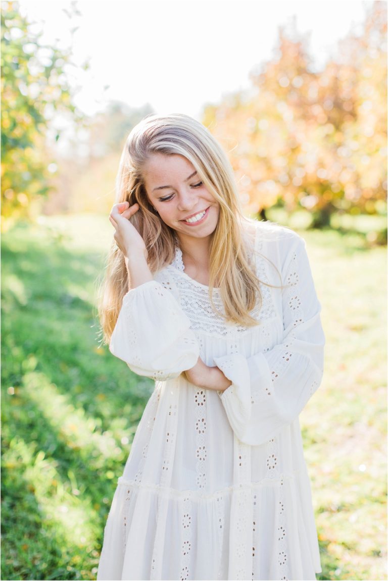 Fall Apple Orchard Senior Photos | Concord, New Hampshire | PJ ...