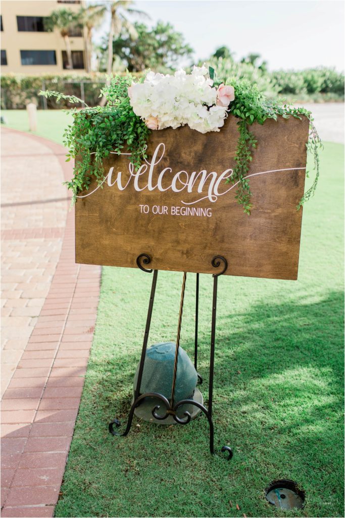 welcome to our beginning wooden sign