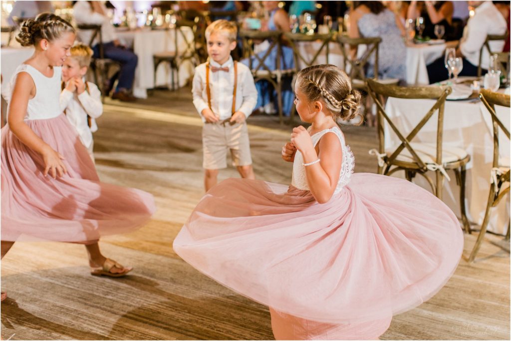 kids dancing at reception