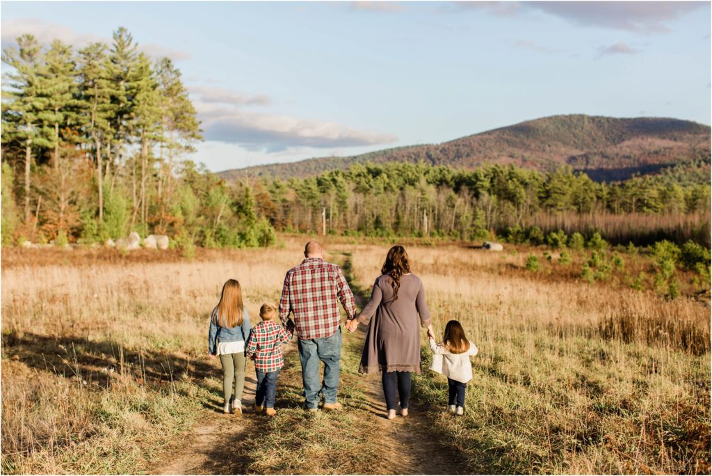 Family walking away