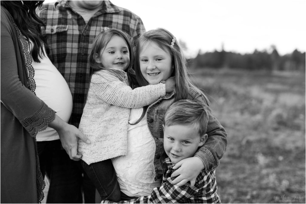 Black and white portrait of siblings