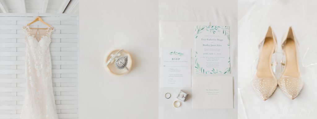 Wedding rings and wedding invitations