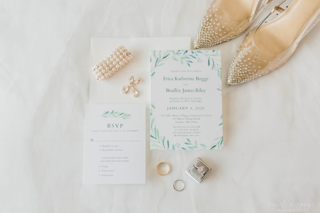 Wedding invitations and shoes