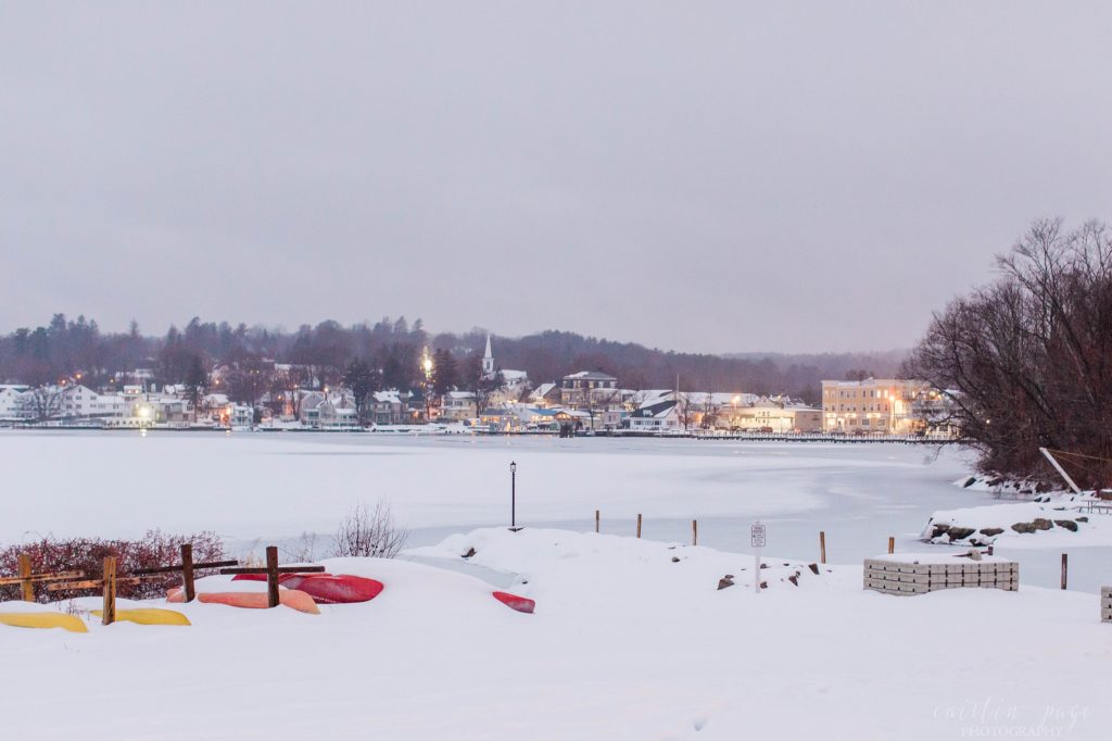 Wolfeboro New Hampshire in the snow